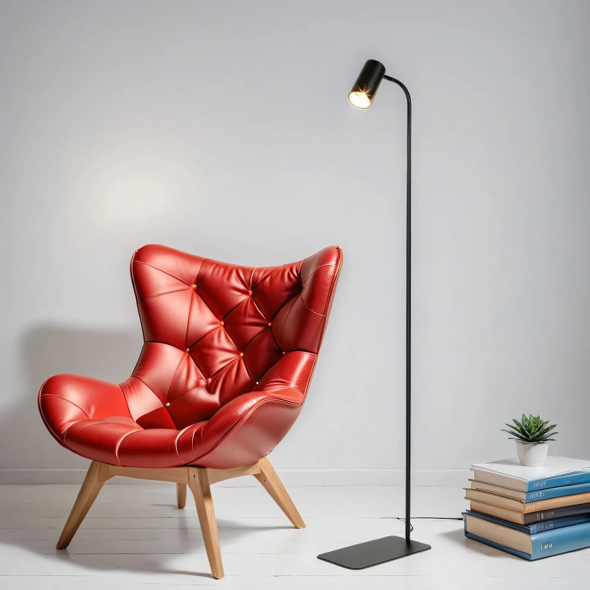 Beschreibung - Moderne Wohnzimmer Stehlampe mit flexibel verstellbarem SchirmIdeal als Leselamp