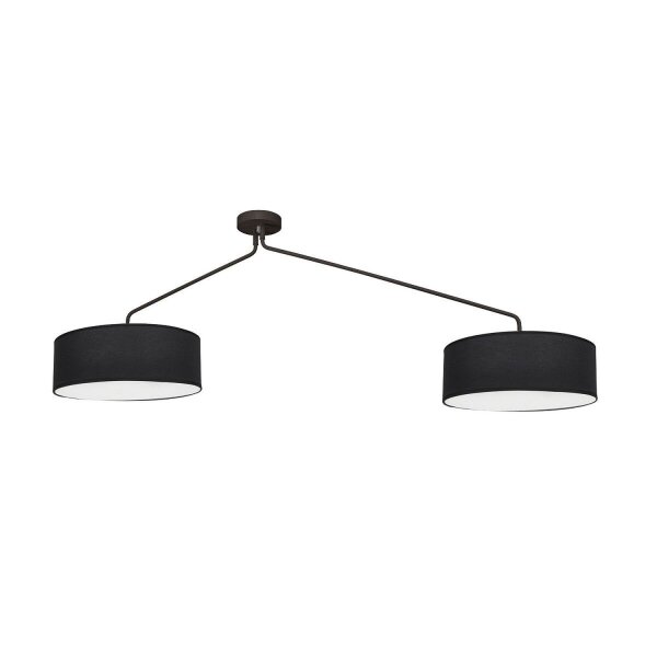 Verstellbare Deckenlampe Schwarz 100-156cm lang 6x E27