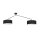 Verstellbare Deckenlampe Schwarz 100-156cm lang 6x E27