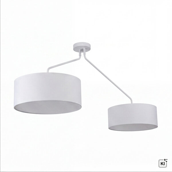 XXL Deckenlampe Weiß verstellbar 100-156cm lang