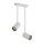 Moderner Deckenspot Weiß Gold H:41cm verstellbar 2x