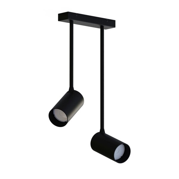 Schwarzer Deckenstrahler Modern H:41cm verstellbar GU10