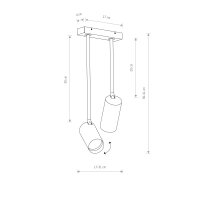 Schwarzer Deckenstrahler Modern H:41cm verstellbar GU10