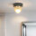Kleine Deckenlampe Bad Ø18cm rund Grau IP44 E27