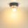 Kleine Deckenlampe Bad Ø18cm rund Grau IP44 E27