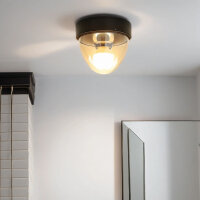 Runde Deckenlampe Schwarz Ø18cm klein IP44 Modern...