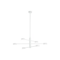 Moderne Deckenleuchte Wei&szlig; drehbar H:85cm 6-flammig