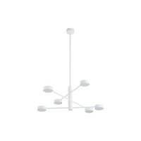 Moderne Deckenleuchte Weiß drehbar H:85cm 6-flammig