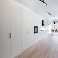 Lange Deckenleuchte Schwarz 98cm Metall Aluminium 5x