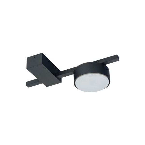 Schwarze Deckenleuchte klein L:23cm Aluminium Metall