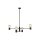 Schwarzer Kronleuchter Retro Design Metall H:82cm