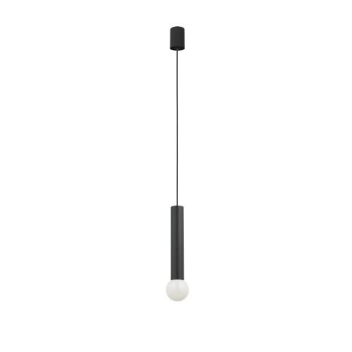Metall Pendelleuchte Schwarz rund Ø5,5cm schmal Modern