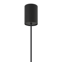 Schmale Pendelleuchte Glas Schirm Ø6,5cm Zylinder