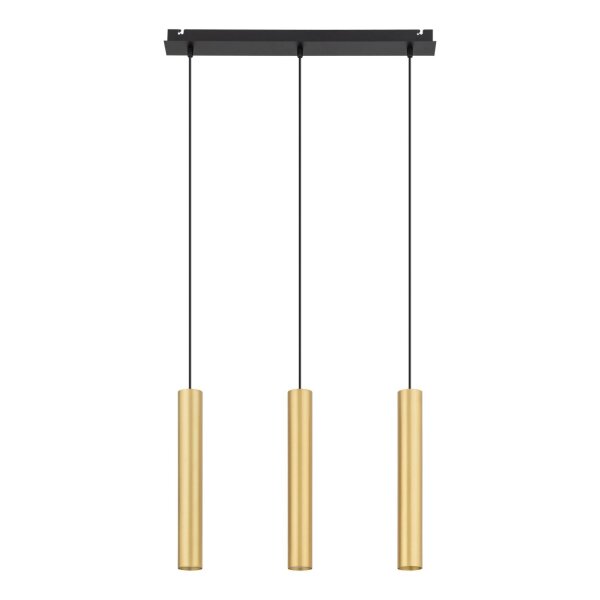 Elegante Pendelleuchte Messing Schirme Zylinder Modern