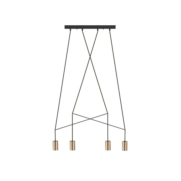 Verstellbare Hängeleuchte Messing Schwarz T: max. 130cm