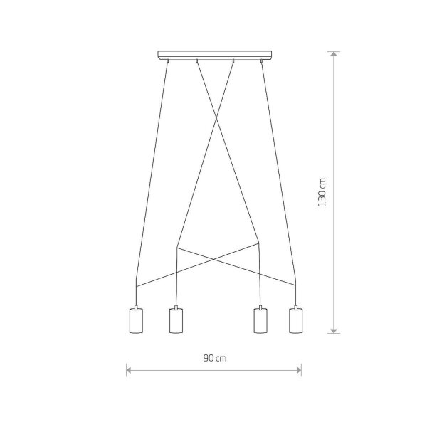 Verstellbare Hängeleuchte Messing Schwarz T: max. 130cm