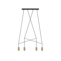 Verstellbare Hängeleuchte Messing Schwarz T: max. 130cm
