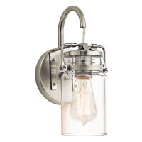 Design Wandleuchte Glas Metall Industrial Look