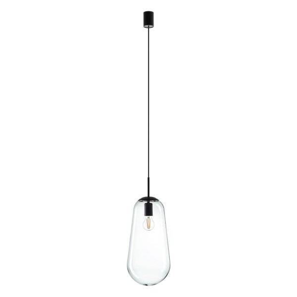 Elegante Hängeleuchte Glas Schirm rund Ø22cm Küche
