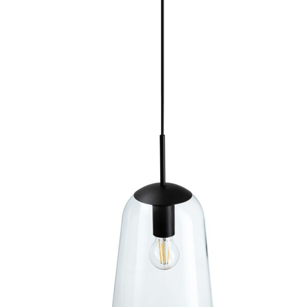 Elegante Hängeleuchte Glas Schirm rund Ø22cm Küche