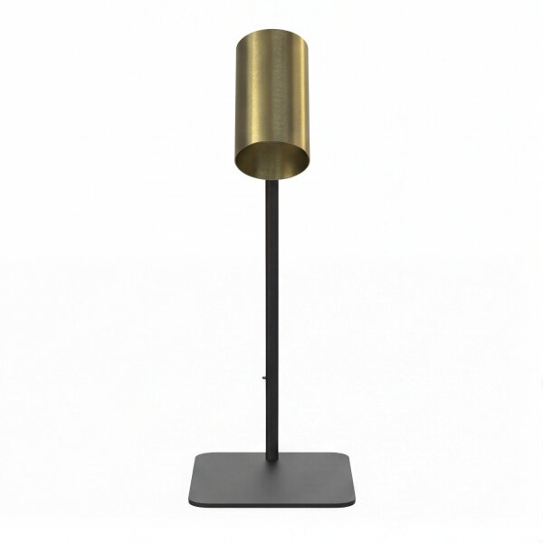 Kleine Tischleuchte Schwarz Messing 40cm Modern