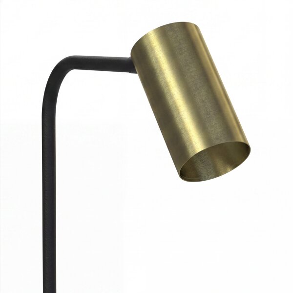 Kleine Tischleuchte Schwarz Messing 40cm Modern