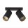 Eleganter Deckenstrahler Schwarz Gold 2x GU10 L:17-31cm