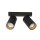 Eleganter Deckenstrahler Schwarz Gold 2x GU10 L:17-31cm