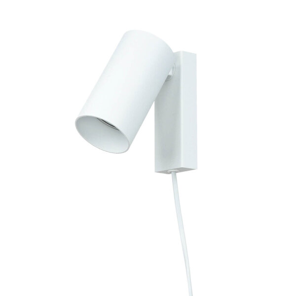 Moderne Leselampe Wand mit Schalter Kabel Weiß