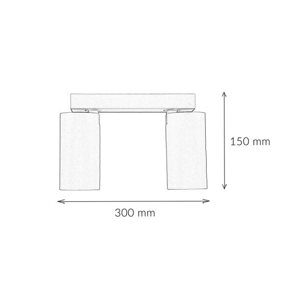Deckenstrahler Weiß länglich B:5,5-20cm Modern flexibel