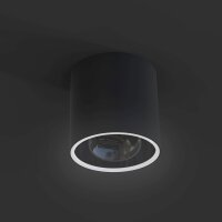 Moderner Aufbauspot rund Ø127mm GU10 Schwarz Aufputz
