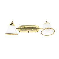 Badleuchte mit Schalter in Gold Jugendstil GRANDO