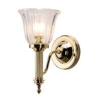 LED Wandlampe Messing massiv Badezimmer IP44 rostfrei