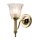 LED Wandlampe Messing massiv Badezimmer IP44 rostfrei