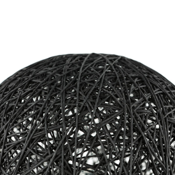 Schwarze Tischleuchte Kugel Schirm rund 25 cm Modern