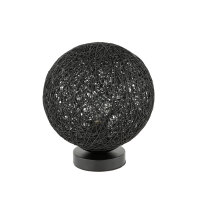 Schwarze Tischleuchte Kugel Schirm rund 25 cm Modern