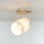 Spot Lampe verstellbar Weiß Stoff Holz E27 Skandi