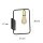 Retro Wandleuchte Schwarz Gold für E27 Metall Wandlampe