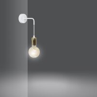 Wandleuchte verstellbar Weiß Gold Wandlampe...