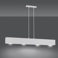 Hängeleuchte Metall Weiß Modern verstellbar 4x...