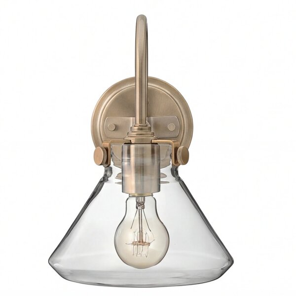 Designer Wandleuchte Industrie Look Glas Schirm