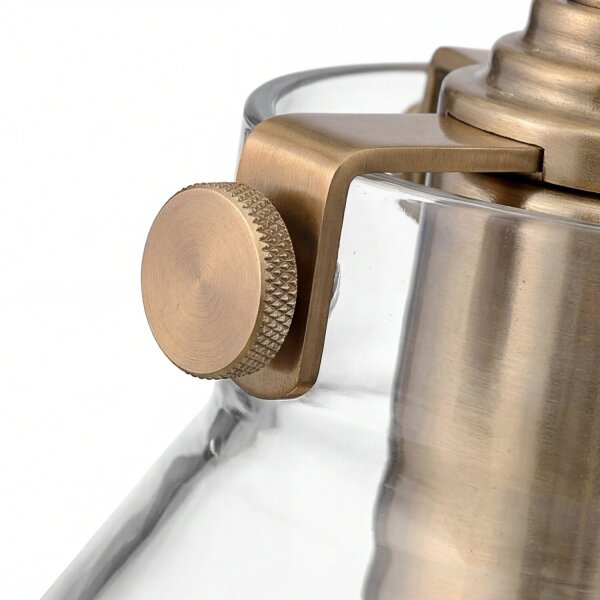 Designer Wandleuchte Industrie Look Glas Schirm