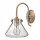 Designer Wandleuchte Industrie Look Glas Schirm
