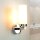 Badlampe Wand Spiegel Glas Metall in Chrom Weiß elegant