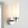 Badlampe Wand Spiegel Glas Metall in Chrom Weiß elegant