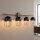 Wandlampe Schwarz Gold groß 4x E14 Metall Loft Design