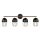 Wandlampe Schwarz Gold groß 4x E14 Metall Loft Design