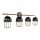 Wandlampe Schwarz Gold groß 4x E14 Metall Loft Design