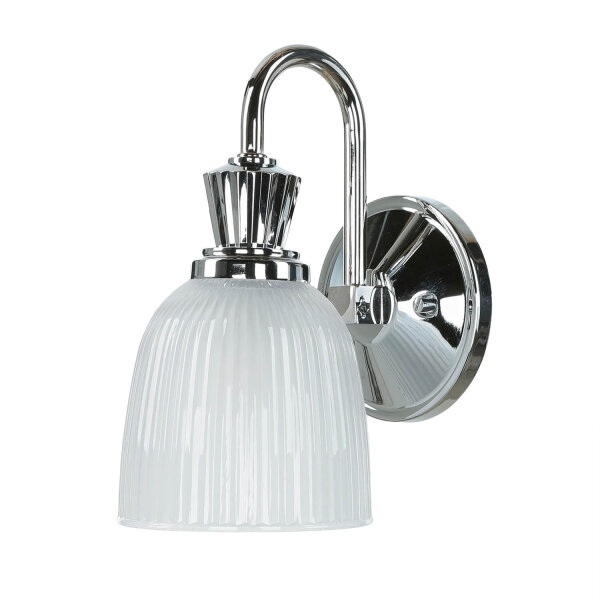 Stilvolle Badleuchte mit LED IP44 Riffelglas COSTILLA