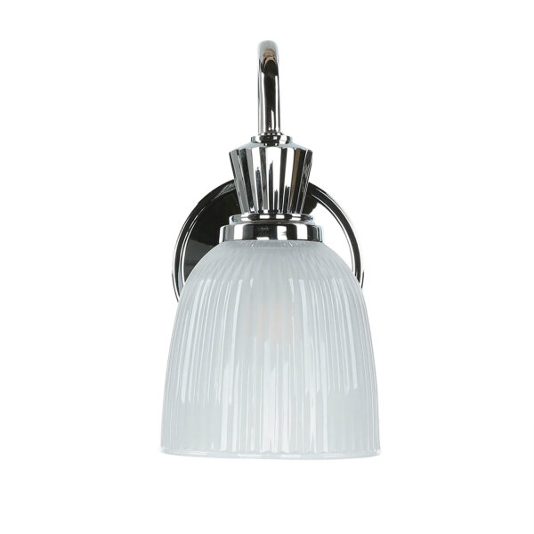 Stilvolle Badleuchte mit LED IP44 Riffelglas COSTILLA